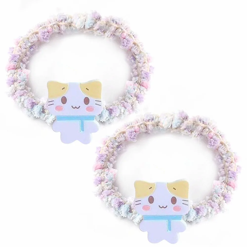 

Cute Masyumaro Fuwa Nyanko Cat Elastic Hair Ties Rubber Bands Hairtie Ribbons Scrunchies Ropes Hair Accessories for Girls Women