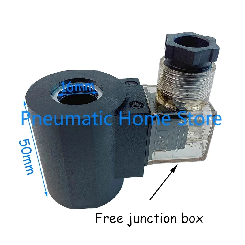 Cartridge Valve Hydraulic Solenoid Valve Coil Inner Diameter 16mm Height 50mm AC220V DC24V