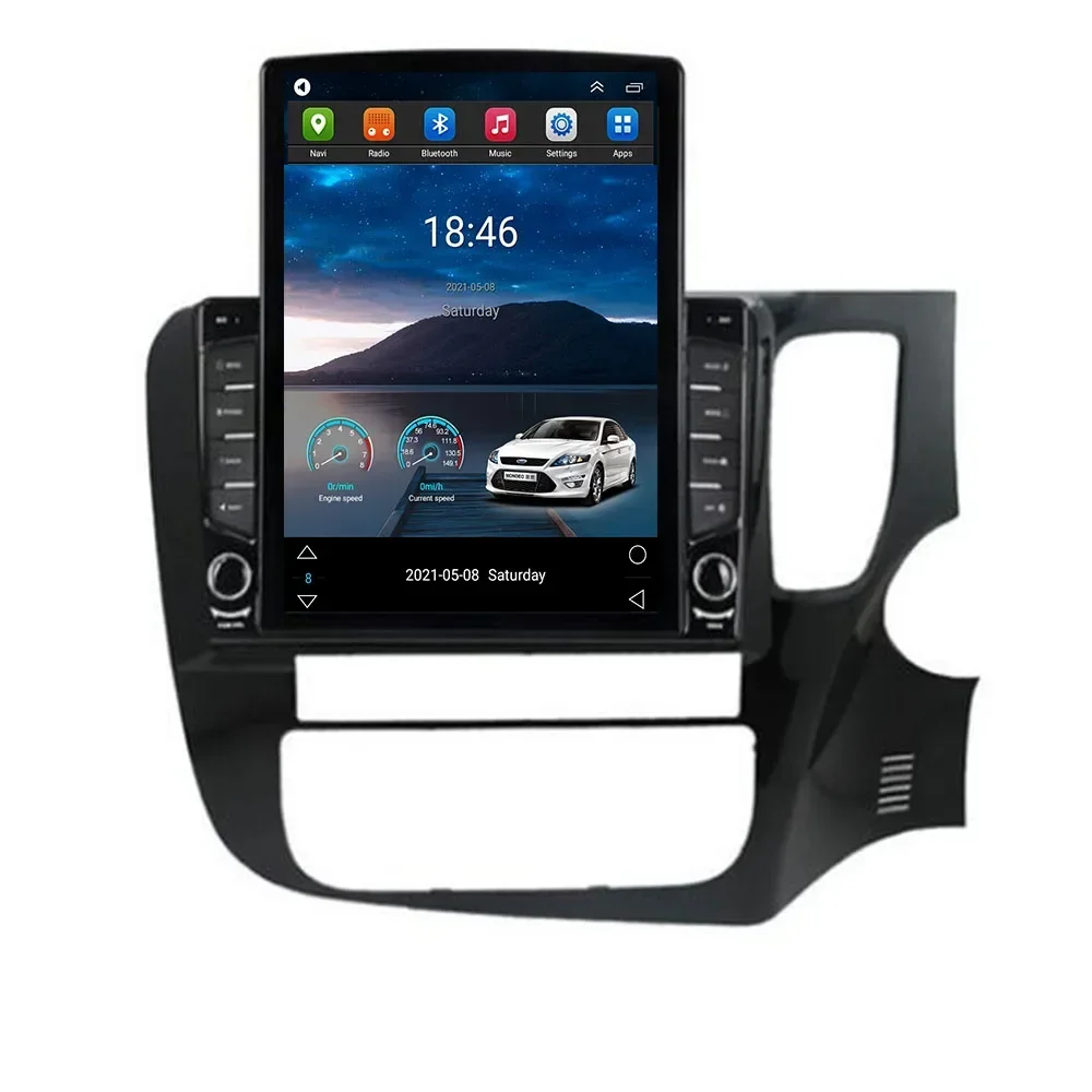 For Tesla Style 2 Din Android 14.0 Car Radio for Outlander 3 XL RHD 2012-2035 Multimedia Video Player GPS DVD Stereo RDS Camera