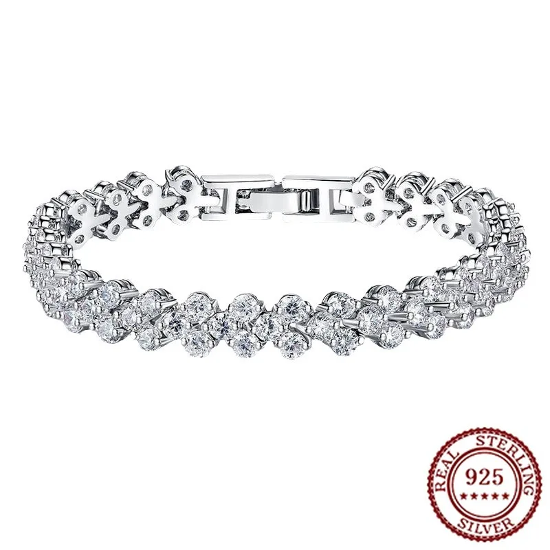 

2025 New Trend 925 Sterling Silver Classic Temperament, Grand Fashion, Classic Roman Bracelet, Exquisite Bracelet