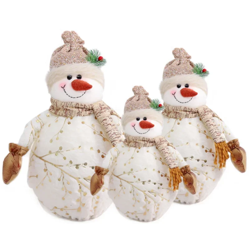 Plush Doll Merry Christmas Ornaments Dolls Figures Snowman Toys Xmas Tree Ornaments New Year Decorations 2022 Navidad Gift