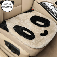 Universal Car Seat Cartoon Panda Autumn and Winter Plush Warmth Thick Wool Cushion For Volkswagen VW all models CC Touareg Golf