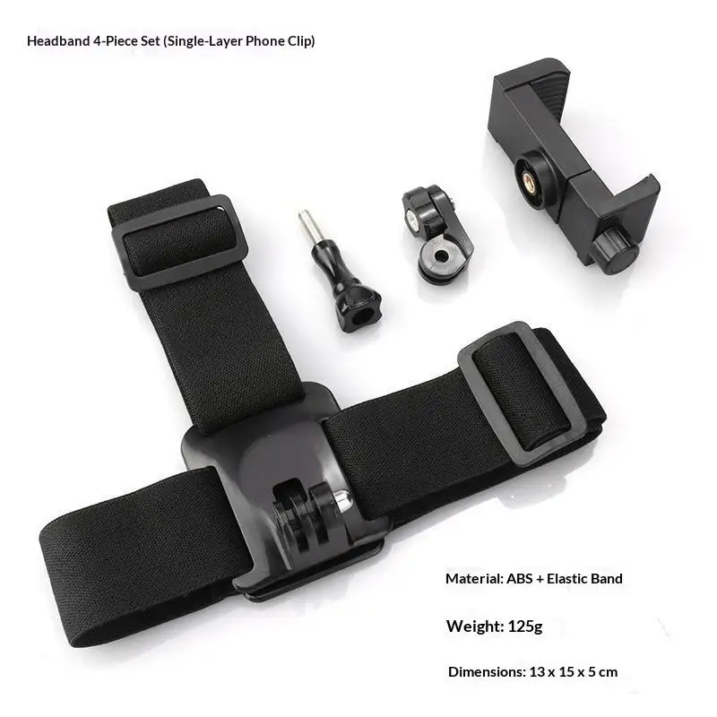 Hands-Free Head-Mounted Phone Mount First-Person POV Shooting Holder for Unboxing Live Vlog Cycling Recording