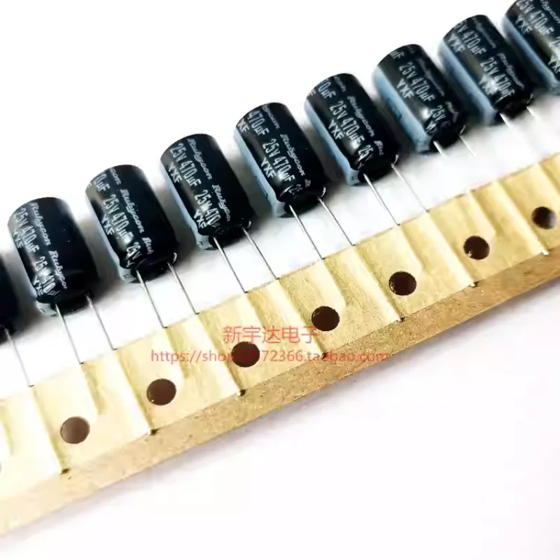 10-100PCS 470UF25V Japanese Ruby 25V470UF 10X16 YXF high-frequency low resistance electrolytic capacitor