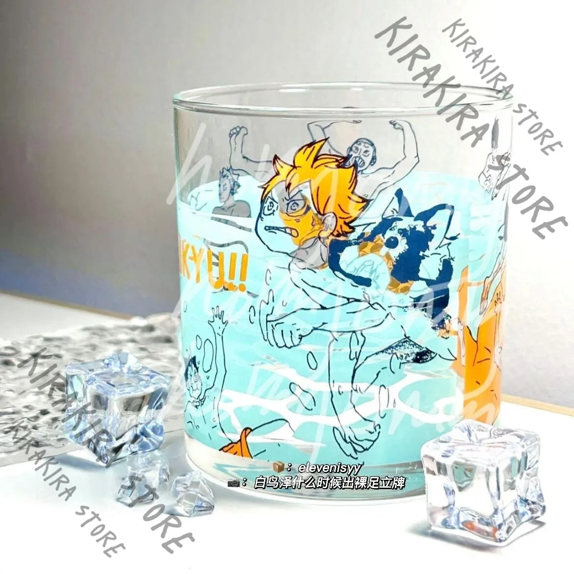 

Haikyuu!! Shoyo Hinata Tobio Kageyama Anime Glass Cup Coffee Cups Kawaii Summer Juice Drink Water Bottle Cosplay Xmas Gifts