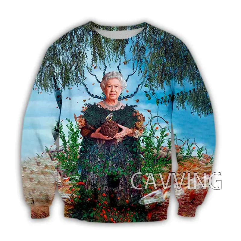 New Fashion Women/Men's 3D Print  Queen Elizabeth II  Crewneck Sweatshirts Harajuku Styles Tops Long Sleeve Sweatshirts