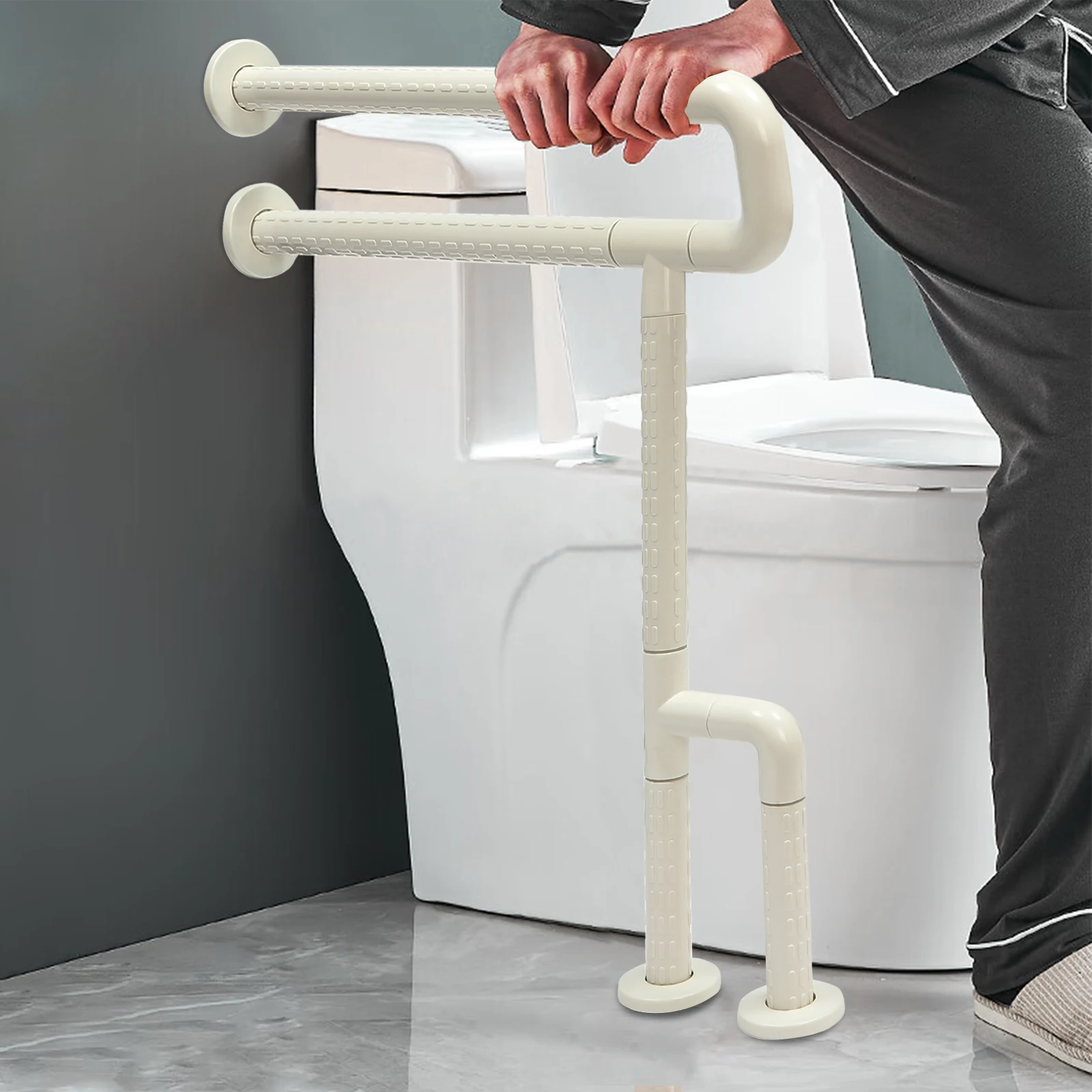 Toilet Safety Handrail Freestanding Bathroom Rail For Elderly Disabled Handrail Handle