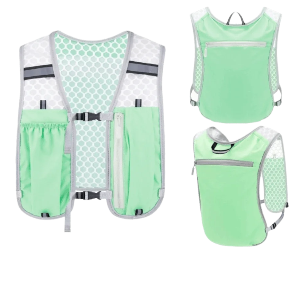 New Waterproof Nylon Running Water Bottle Storage Vest Reflective With Phone Holder Running Vest Lightweight Chest Pack Outdoors