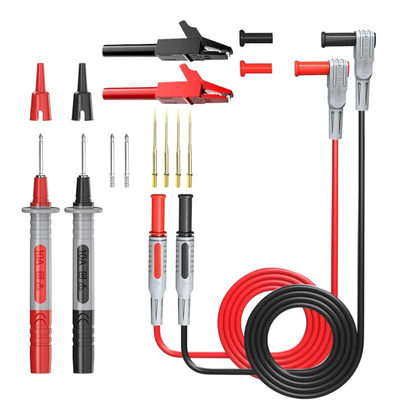 Multimeter Pen Multifunctional Removable Extra-tip Ultra-fine Probe Electrical Inspection Piercing Probe Alligator Clip