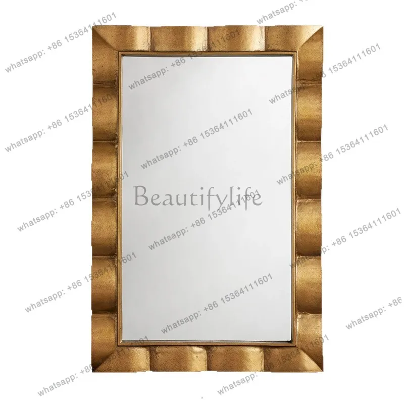 

French bathroom mirror art high-end porch fireplace decorative mirror