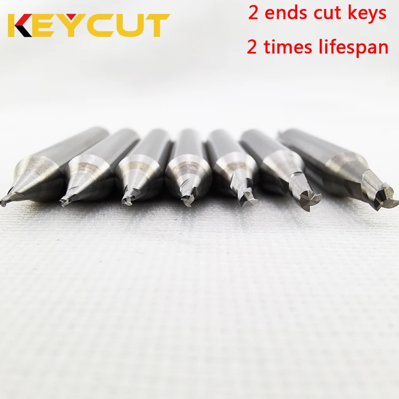 3-Flute Milling Cutter 1.0mm 1.2mm 1.5mm 2.0mm 2.5mm for WENXING DEFU SILCA MATRIX Manual Key Duplictor Machine