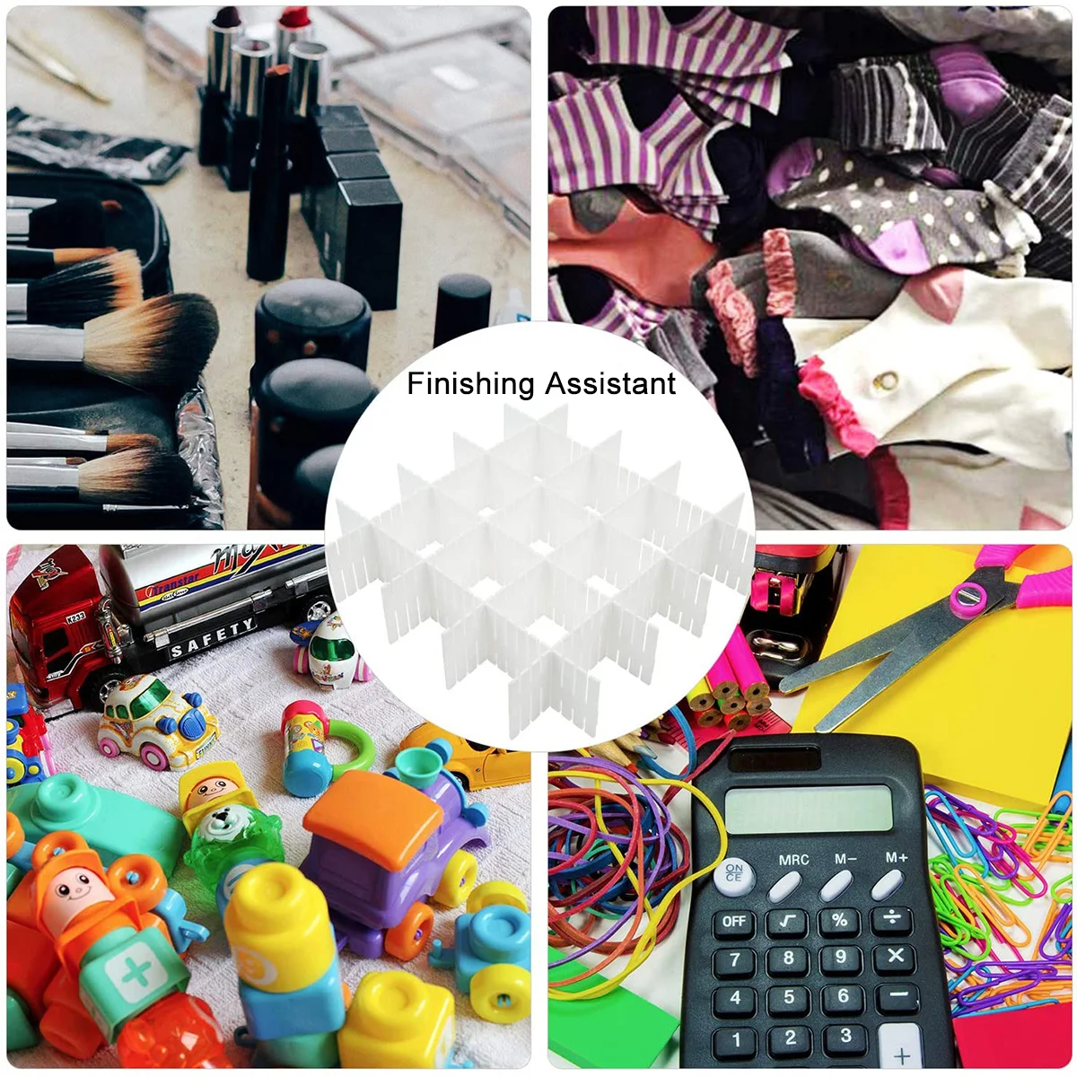 Ensemble de diviseurs de tiroir en plastique PP, 34 pièces, organisateur réglable, combinaison gratuite pour le rangement à domicile, séparateur de fil de câble de bijoux