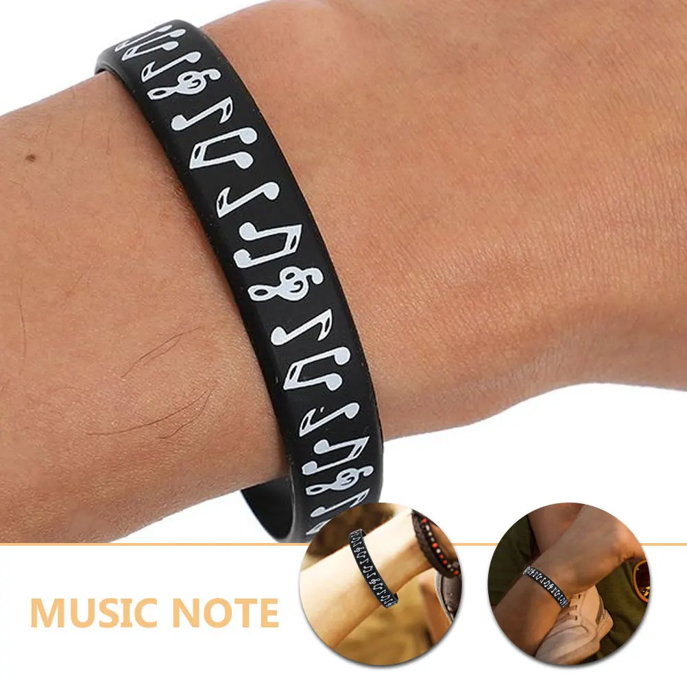 24 pezzi di note musicali braccialetti in silicone bomboniere musicali braccialetti di gomma sfusi decorazioni per festival di concerti bomboniere da ballo