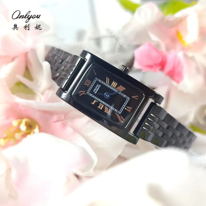 

ONLYOU Luxury Women's Quartz Watch,Stainless Steel/Genuine Leather Strap,Retro-Style Waterproof Women Watch,Comes with Watch Box