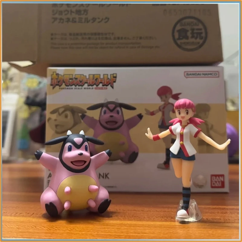 

Genuine Bandai Pokemon Scale World Johto Region Whitney & Miltank Candy Toy Figure, 1/20 Scale Collectible Model Toy Gift