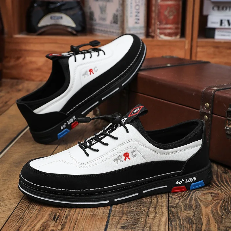 

High-quality Men Shoes Breathable Leather Casual Shoe Fashion Business Soft Bottom Shoes for Men Large Size39-48Zapatos Casuales