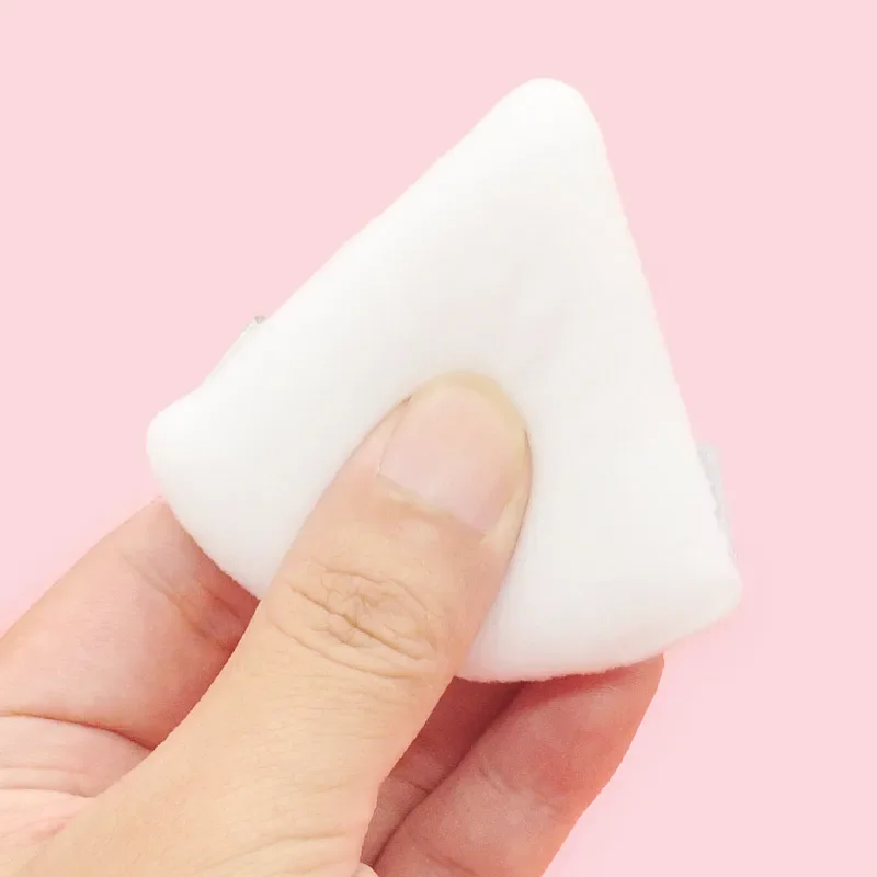 1/5Pcs Triangle Velvet Powder Puff Flours Mini Face Makeup Sponge Cosmetics Soft Cotton Face Powder Puff Washable Lightweight
