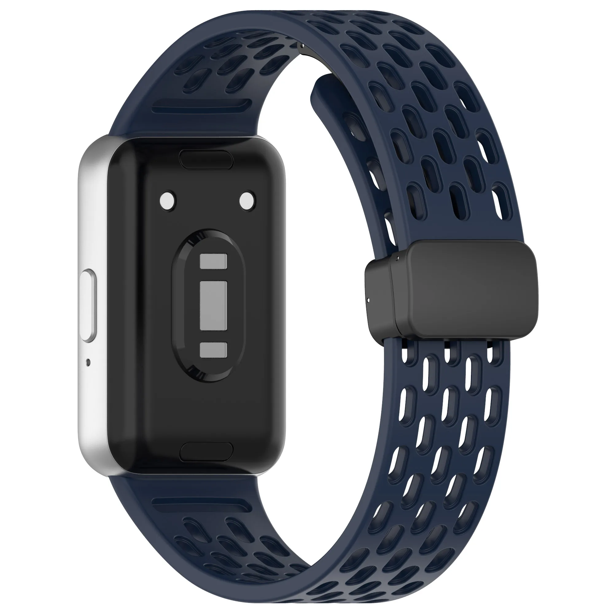 Pulseira De Silicone De Malha De Fivela Magnética Para Relógio Samsung, Pulseira De Substituição, Banda Desportiva Respirável, Fit 3, Galaxy Fit 3