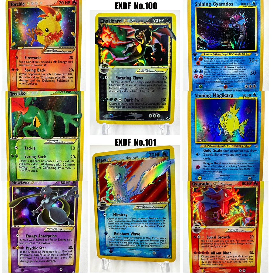 Pokemon PTCG EXDF Charizard Shining Magikar Gyarados Spielzeug Hobbies Hobby Sammlerstücke Spielesammlung Anime-Karten