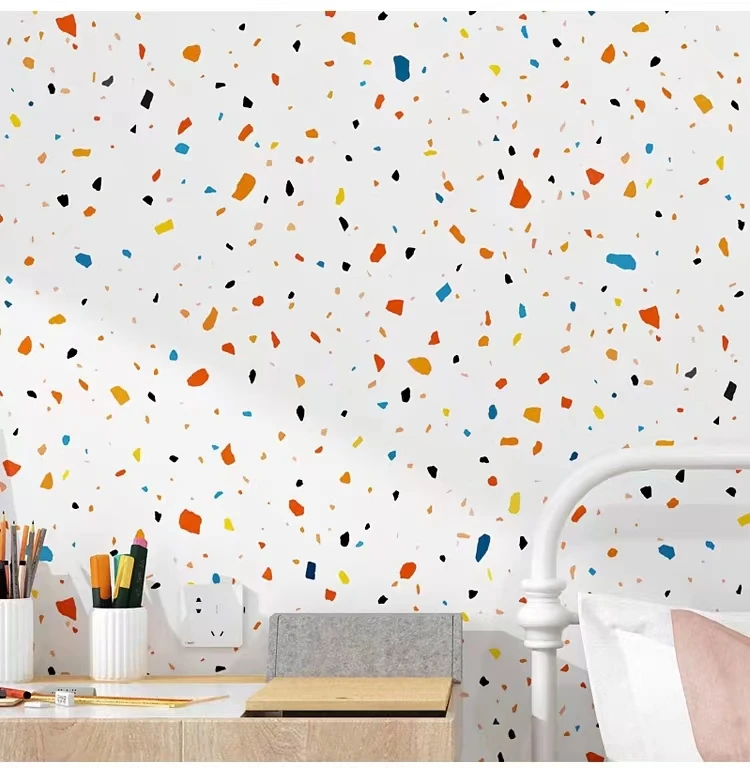 Wall Sticker Children's Bedroom  Waterproof and Moisture-proof Scrubbing Thickened Colored Diatom Mud Wallpaper Nordic Household