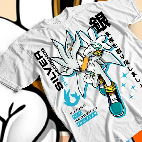 Silver The Hedgehog T-Shirt Heroes Tee Sonic Heroes Vintage Gift Shirt All Size