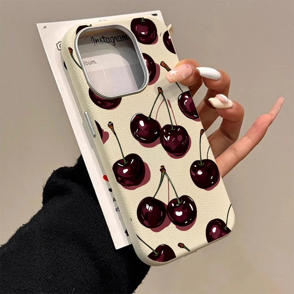 Kirschmuster-Handyhülle für Xiaomi Redmi Note 17 Pro Max Hüllen Redmi Mi 11 Lite 5G 14 15 14T 15T 13T Pro Leder Drop Coque – Detail 5