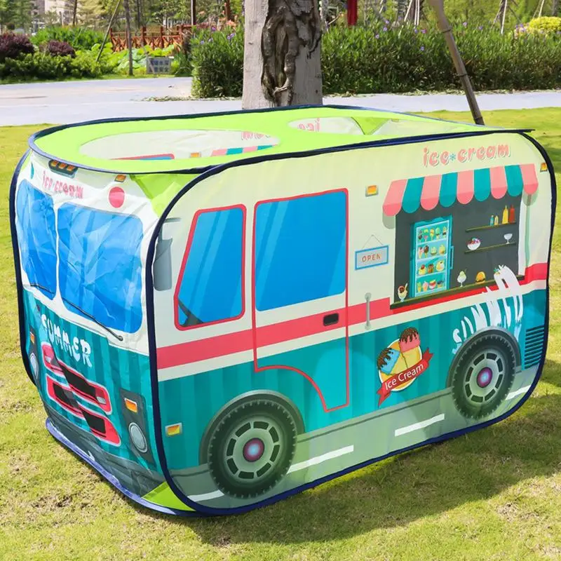 Children Play Tent Ice Cream Truck Pop Out Tent For Children Cute Creative Pop Out Tent Large Capacity Tent For Role Play Games