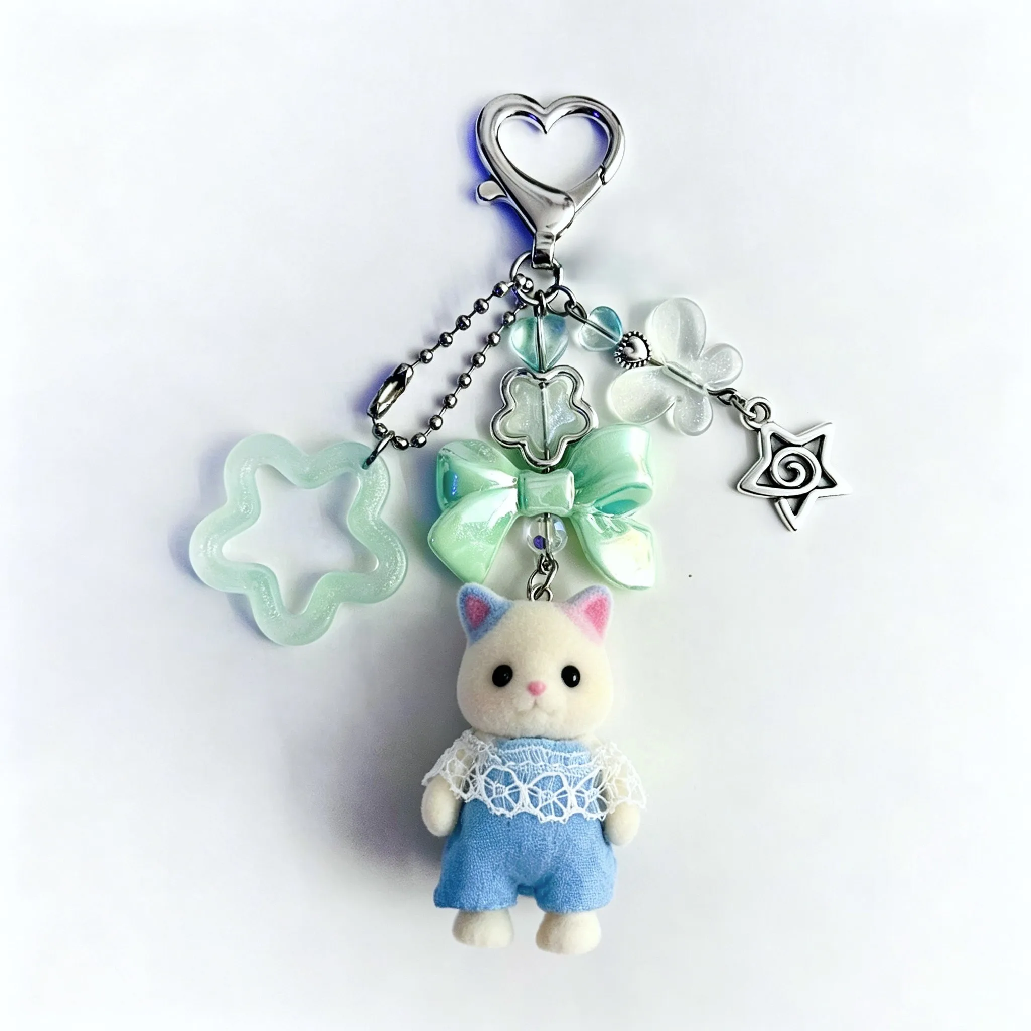 Кукла Forest Family Doll, из флокированного материала, в стиле Y2K, с милым котиком, брелок для сумки/ключей от машины
