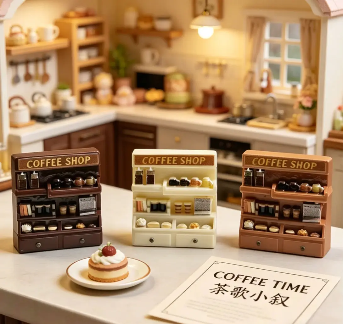 

21pcs Micro Resin Coffee Shop Ornament, Dollhouse Mini Food Play DIY Decoration for Cream Glue & Fridge Magnet Craft