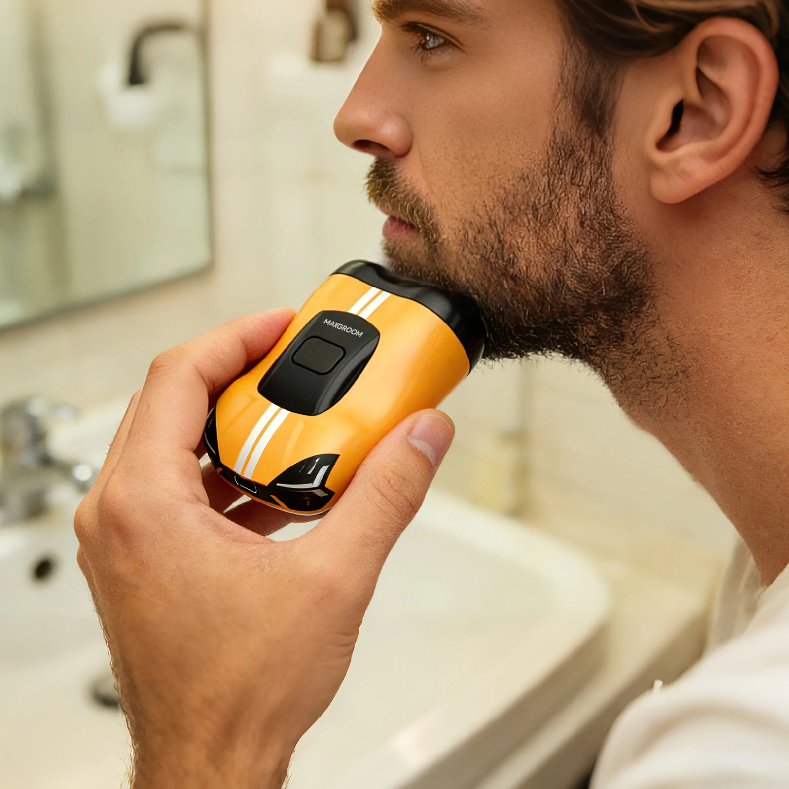 MAXGROOM Mini Electric Shaver For Men Rechargeable Supercar Shaver Electric Foil Razor IPX7 Waterproof Portable Beard Shaver