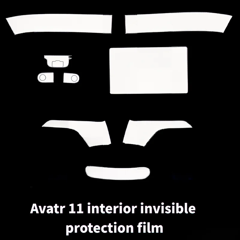 For Avatr 11 center console screen  soft film car interior transparent protective film interior modification accessories