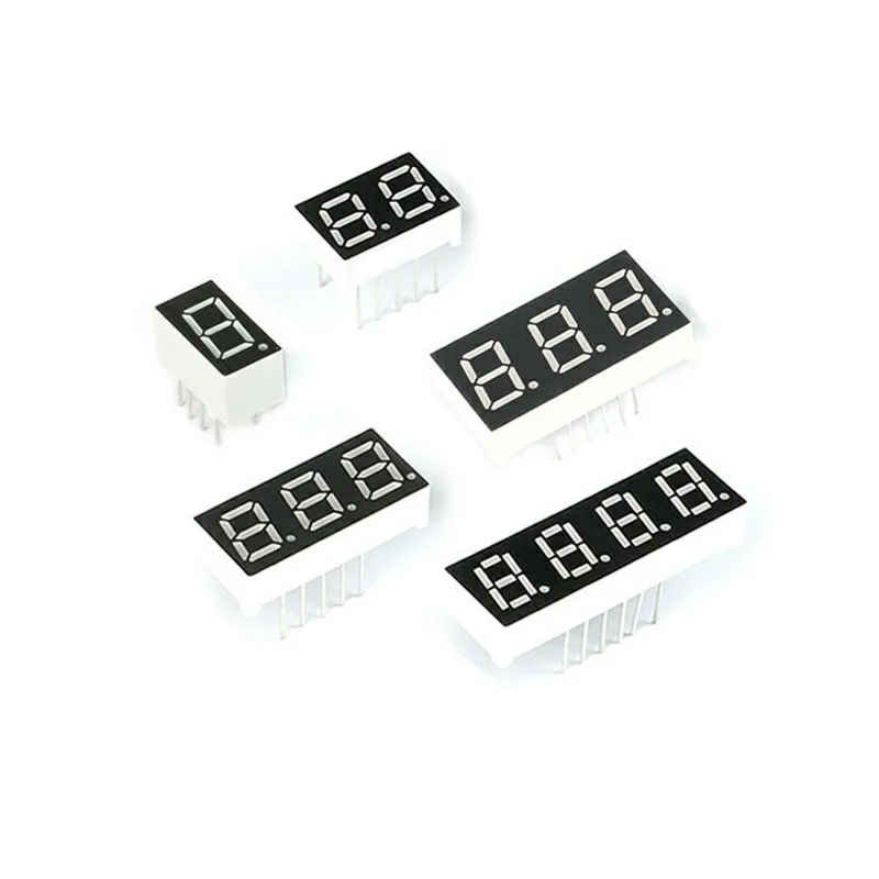 5 Stuks Digitale Buis Gemeenschappelijke Anodekathode Groen Blauw Wit 1 2 3 4 Bit Digitale Buis 0.28 0.36 0.4 0.56 Inch Led Display 7 Segment