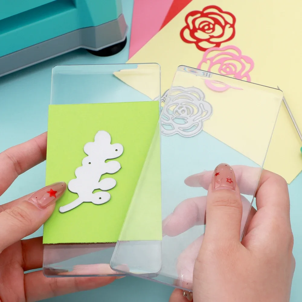 

1 пара мини-режущих подушечек для высечки, прозрачные поликарбонатные пластиковые мини-отрезные пластиковые мини-режущие пластины