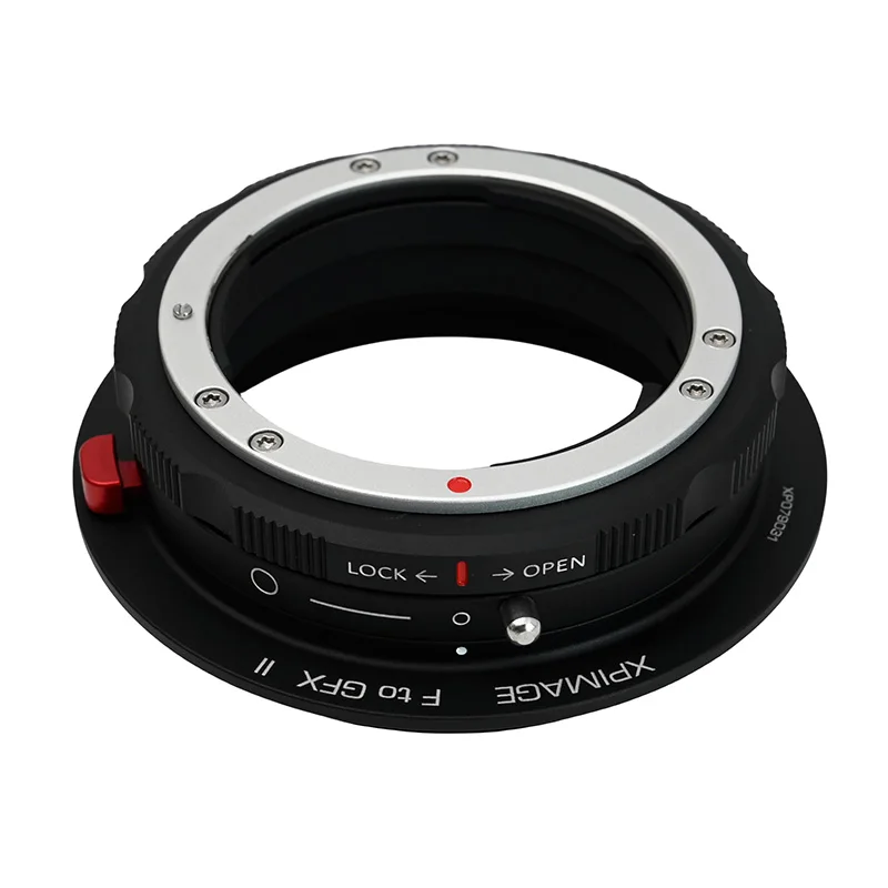 XPimage NF/G-GFX Manual Focus Lens Lock Adapter for Nikkor AI/AIS/D/G Lens to Fujifilm GFX Mount Camera GFX100S/GFX100II/100/50