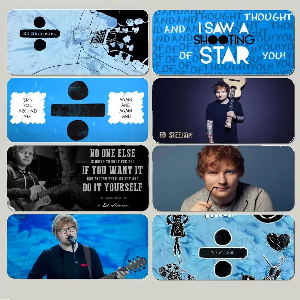 Popular Cool Singer E-Ed sheeran Mouse Pad Large Gaming Mousepad with Thick Stitched Edge Non-Slip Desk Mat