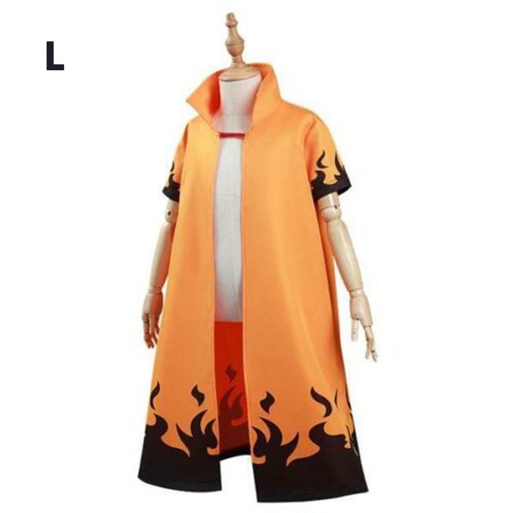 Animer Naruto Shippuden Six Generation Hokage Cosplay Cloak Robe Yellow Cape Dust Coat Unisex 6th 7th Hokage Namikaze Uniform