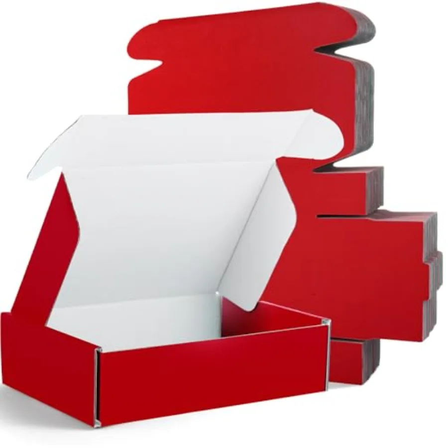 

50 упаковок почтовых коробок из гофрированного картона для малого бизнеса, милые маленькие картонные почтовые коробки-конверты