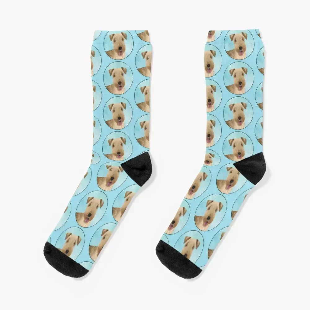 Lakeland Terrier Painting - Cute Original Dog Art Socks cute Novelties christmas gifts gym Men's Socks Luxury Women's