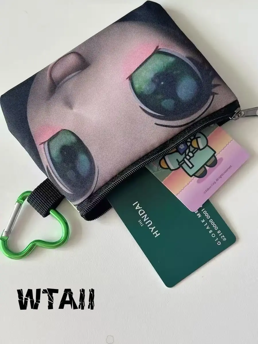 Cute Dual-Sided Pattern Charm Practical Coin Document Small Card Holder Fashionable Korean Style Handbag for Youth Casual Use