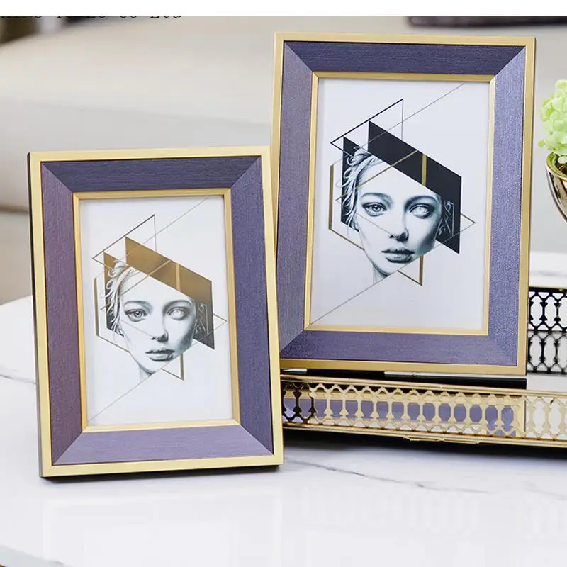 Photo Frame Set Up Table Decoration Modern Light Luxury 6 Inch 7 Pair of Office Study Desktop