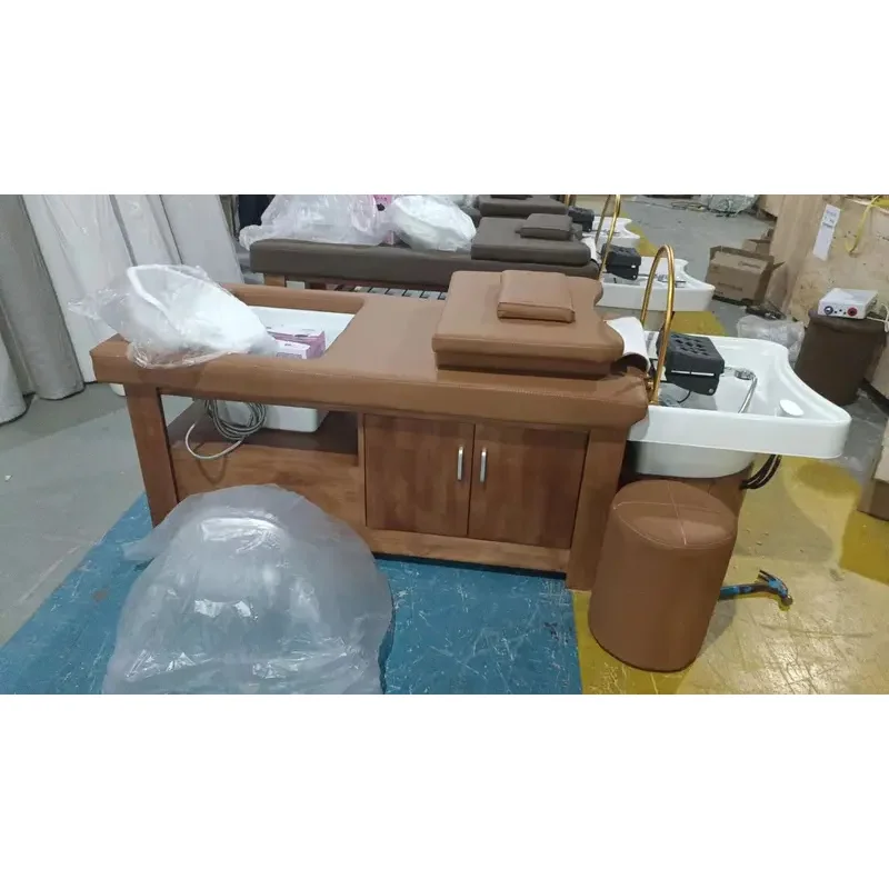 

2025 Салонное кресло для мытья головы, массажная кровать для лечения кожи головы, машина для мытья волос, водный спа-мебель для ухода за прическами