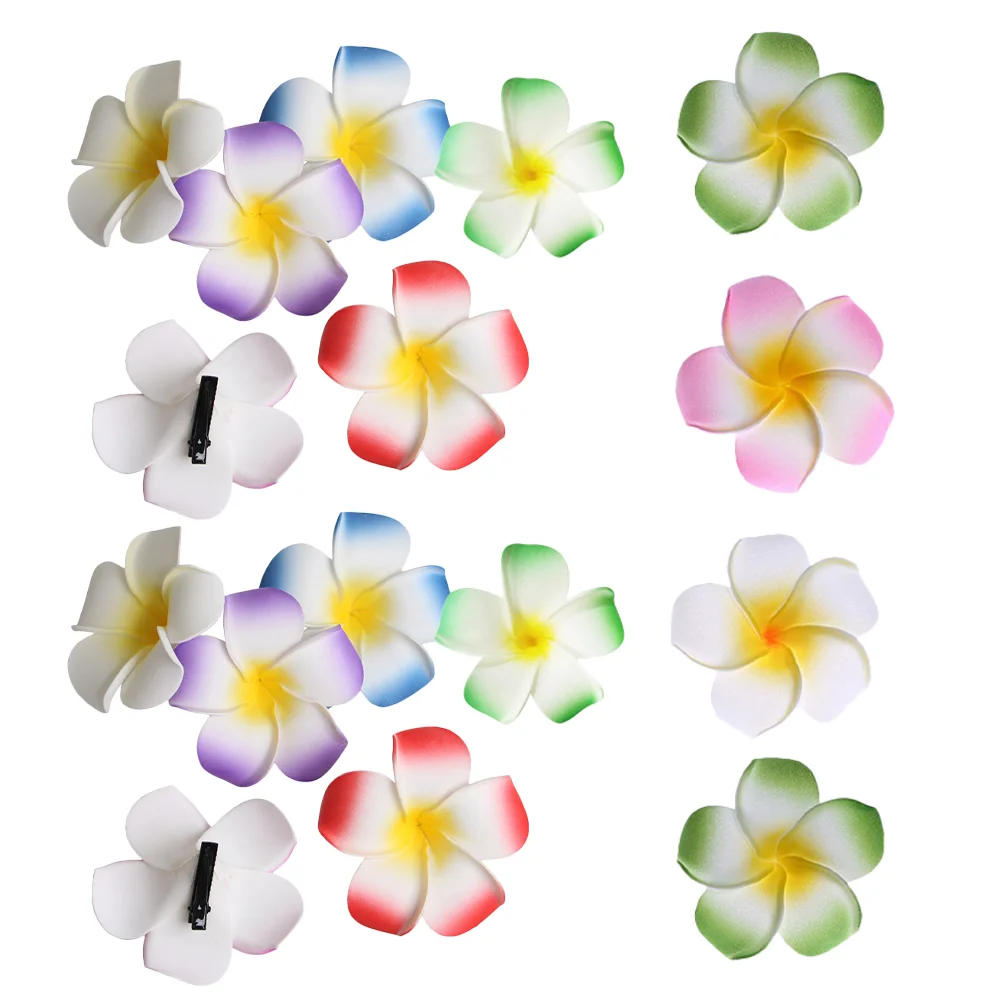 

16 Pcs Frangipani Hair Clip Flower Decoration Barrettes Women Hairpins Metal Floral Accessory Women's Girls Accessories