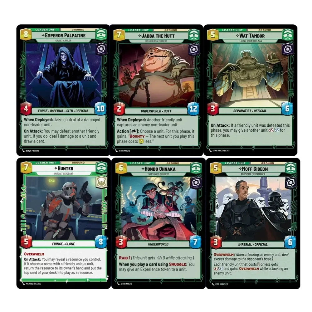 Custom Hot Decks Star Wars Unlimited Cards Twilight of The Republic Card Type : Leader Command   Booster Game Collection Cards