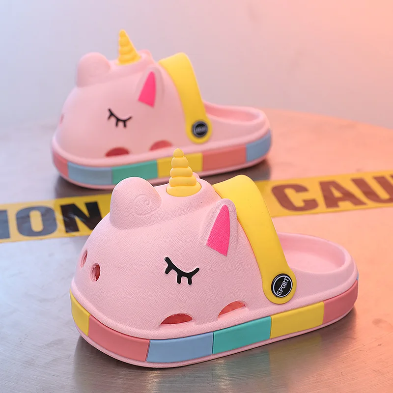 

Unicorn Kids Slipper Boy Kids Shoe for Girl Boy Sandals Soft Soles Summer Beach Shoe Kids Eva Sandals Platform Sandal Sandalias