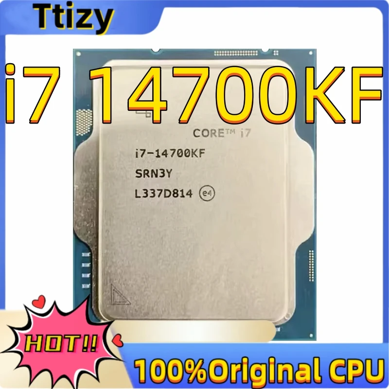 Core™ i7 s (14th gen) i7 14700KF I7-14700KF 20 Core LGA 1700 CPU New but without Cooler TB