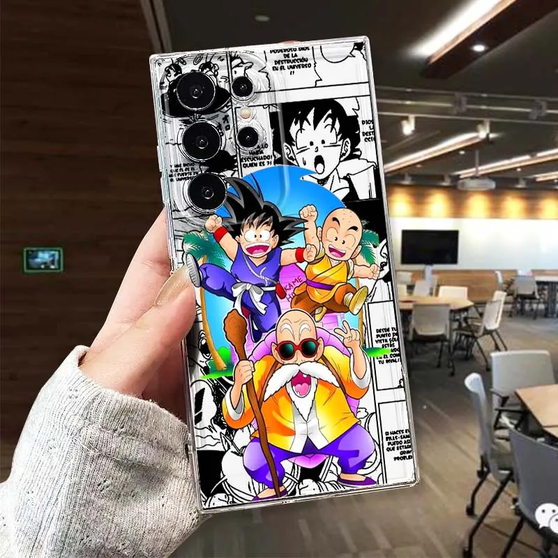 

Dragon Ball Son Goku Art Phone Case For Samsung Galaxy S25 S24 S23 S22 S21 S20 S10 Lite Plus FE Edge TPU 5G Transparent