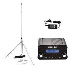 CZE-7C 7W  Radio FM Transmitter 7Watts 76-108MHz PLL Stereo Radio With GP-2 Antenna Kit For Radio Broadcasting Station