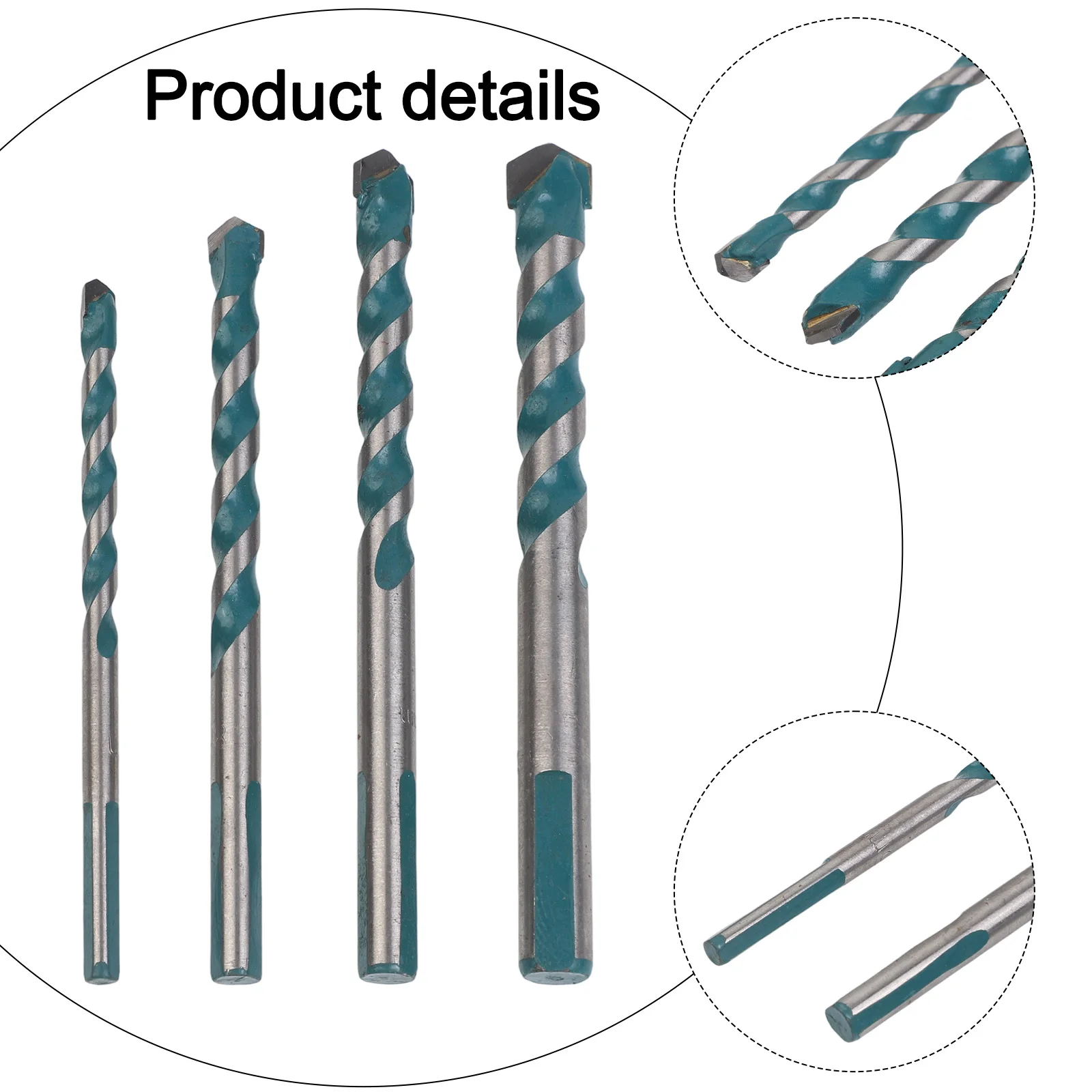 Concrete Drill Bit 100*6mm Drill Bit Easy Chip Discharge Good Heat Dissipation Spiral Groove Design Construction Work