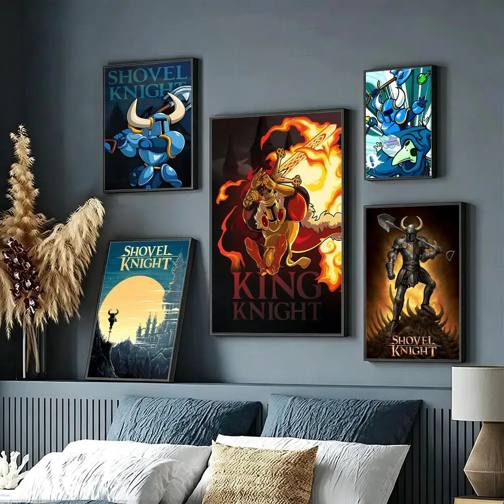 game Shovel Knight Poster Wall Posters Art Print HD Print Self-Adhesive Waterproof Wall Stickers Room Decoration