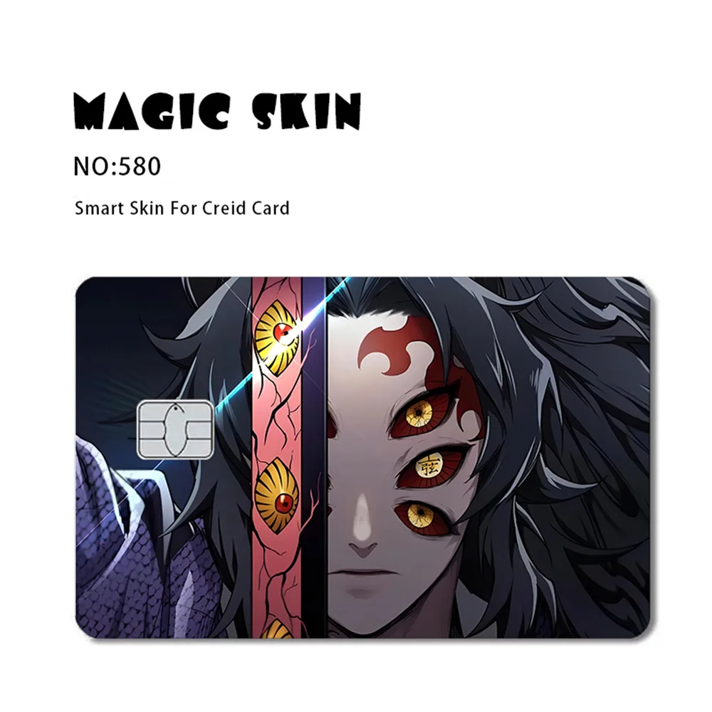 Anime Demon Salyer Matte 3M PVC Sticker Film Tape Skin for Credit Card Debit Card Tanjirou Waterproof Stickers Big Small Chip